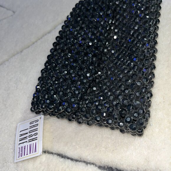 Vintage Black Beaded Clutch - Picture 6 of 6